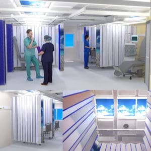 Med AMBU, le box hospitalier modulaire par Médicascreen