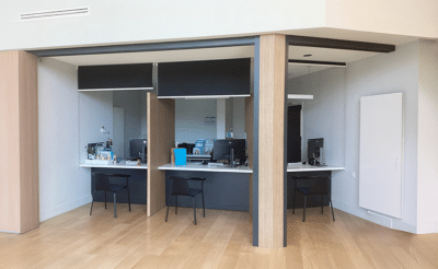 Stores de séparation, box accueil