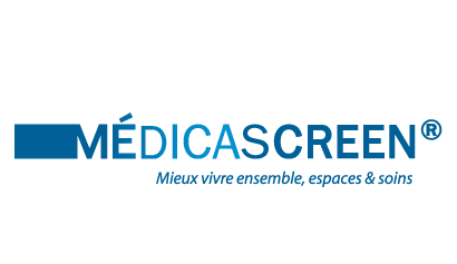 Logo Médicascreen, conception fabrication de solutions d'intimité pour les espaces de santé