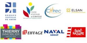 Groupe hospitalier du Havre, CH Grassse, CHIREC, ELSAN, Thierry Immobilier, Eiffage, Naval groupe, ville de Saint Nazaire