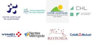 CH Valenciennes, CH Saint Quentin, CHI Alpes du Sud Gap Sisteron, CH Luxembourg, Vinci construction, Nantes Métropole, Restoria, Crédit Mutuel
